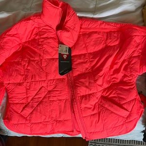 Free People Pippa primaloft jacket! NWT XS in hot pink/orange color